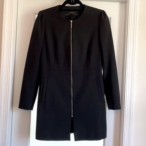 Zara Basic Black Dressy Collarless Jacket M